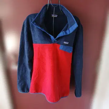 patagonia 하프 지퍼 플리스 자켓 네이비/레드