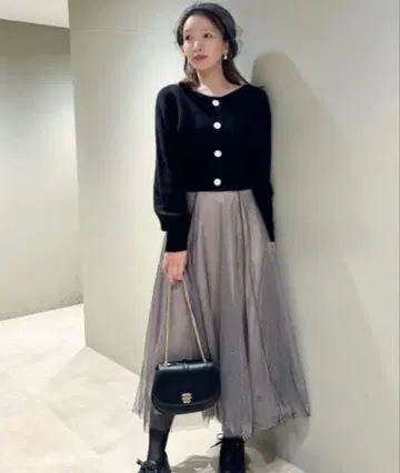 SNIDEL 가디건 x 샤샤 스커트 세트 1 사이즈