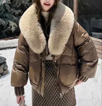 볼륨 퍼 다운 자켓