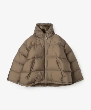 Gymphlex 다운 후드 지퍼 자켓 베이지