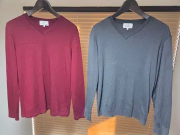 묶음 판매 캘빈클라인 V넥 긴팔 티셔츠 2장 세트