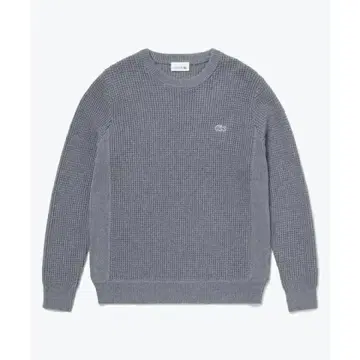 Lacoste 그레이 크루넥 니트