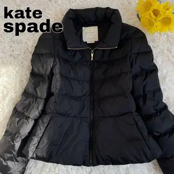 컨디션 최상 케이트 스페이드 페플럼 다운 자켓 숏 기장 블랙 골드