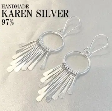 실버 귀걸이 카렌 실버 카렌족 핸드메이드 여성용 #55