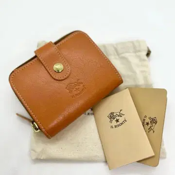 [미사용 새상품] 일비종떼 접이식 지갑 캐러멜 브라운 (야키누메)