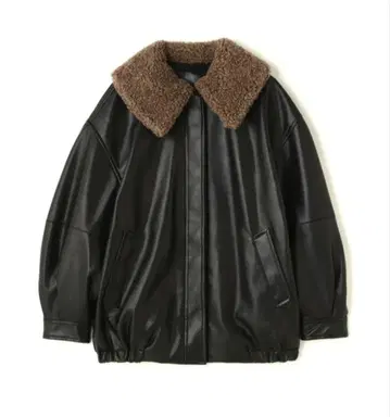 인조 가죽 오버 사이즈 자켓