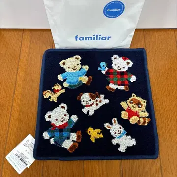 파밀리아 손수건 셔닐 직물 네이비 파미짱 리아짱