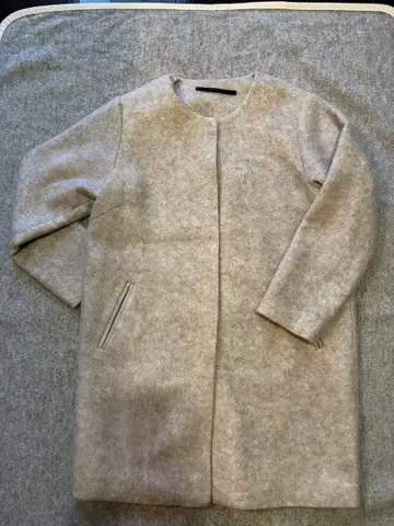 [경량] 베이지 그레이의 심플 롱 코트