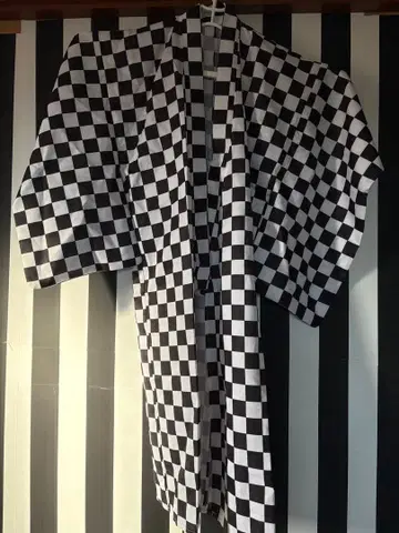 체커 패턴 이치마츠 유카타