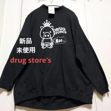 미사용 새상품 드럭 스토어즈 튜닉 프린트 T셔츠