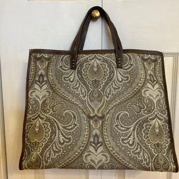 페이즐리 무늬 토트백