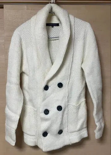 BLACK by VANQUISH 숄카라 가디건 니트 세