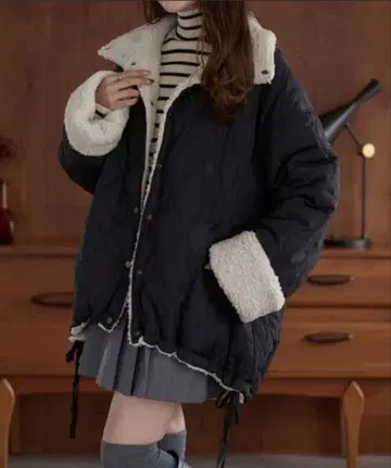 2way 리버서블 퀼팅 보아 자켓