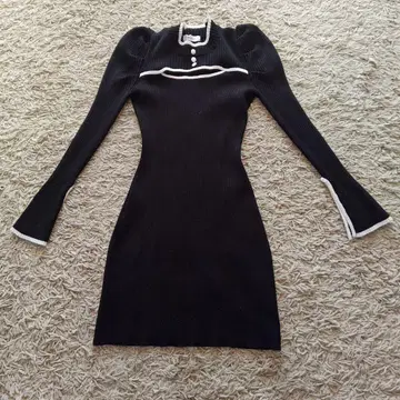 Darich 리브 니트 블랙 원피스 L