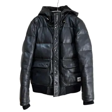 N-605 victim 빅팀 가죽 다운 자켓 M 블랙