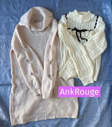 AnkRouge 니트 원피스 & 아가일 니트