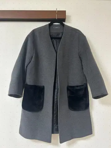 그레이 롱 코트 M