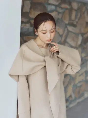 [ 새상품 미사용 ] anuans 리버 울 미들 머플러 코트