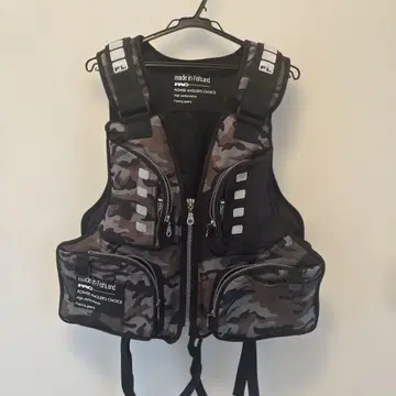 made in FishLand 낚시용 조끼 카모 패턴 프리 사이즈