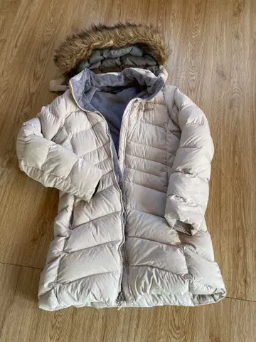 마모트 퍼 다운 코트 베이지 여성용