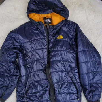 THE NORTH FACE 후드 부착 다운 자켓 네이비
