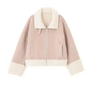 JILL by JILL STUART 페이크 무스탕 플라이트 자켓