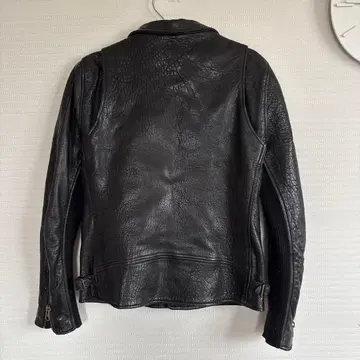 데이시 레더 재킷 블랙 싱글