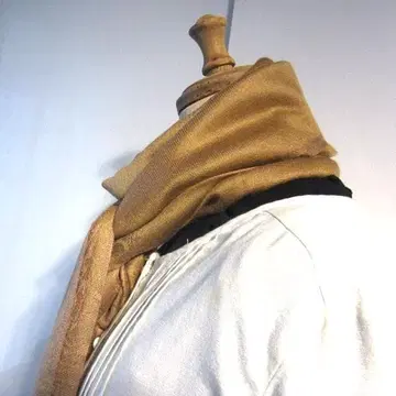 새상품급 PASHMINA 파슈미나 실크 대형 스톨 라이트 브라운