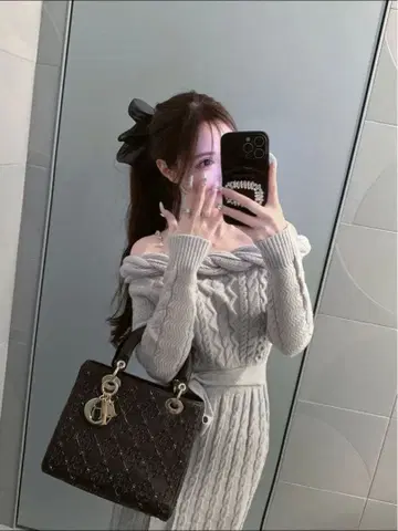 Lumignon 루미뇽 케이블 니트 원피스