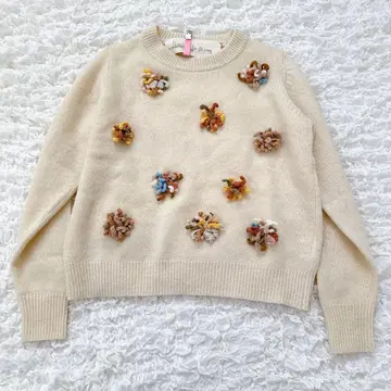 l'atelier du savon 라무 니트 꽃 털실 프리 사이즈