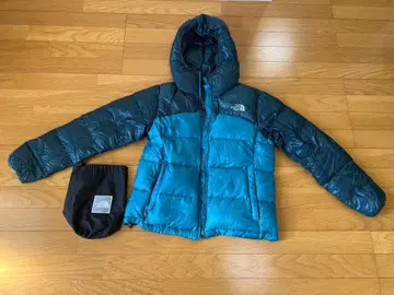 The North Face 다운 자켓 파랑 블랙 수납 봉투 포함