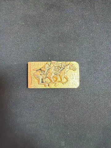 말 기수 디자인 머니클립 골드