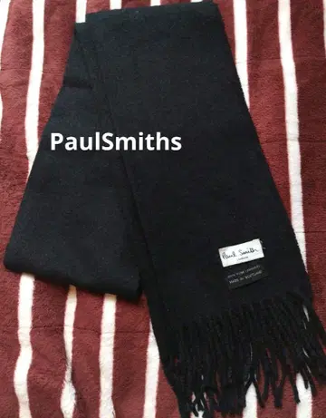 Paul Smith 100% 캐시미어 머플러 블랙