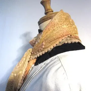 새상품급 아름다운 레이스 그라데이션 염색 얇은 소재 스톨