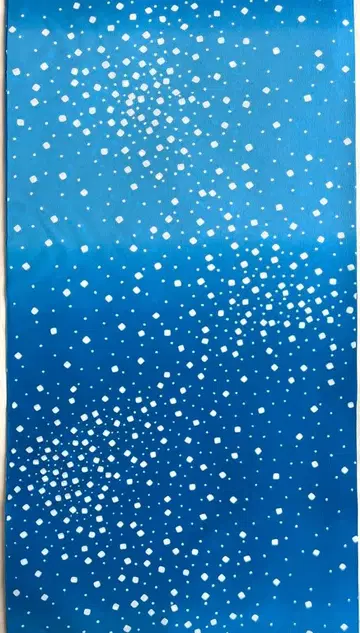 블루 계열 도트 별 눈 무늬 화학 섬유 옷감