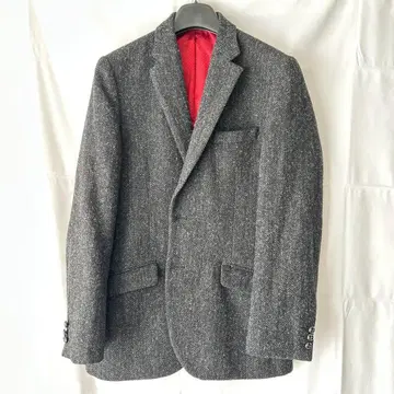 차콜 그레이 트위드 자켓 XL