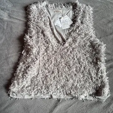 axes femme 프린지 베스트 그레이 F