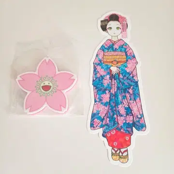 무라카미 다카시 모노노케 교토 마그넷 & 다이컷 아트 카드 2