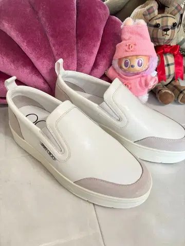 JIMMY CHOO 슬립온 화이트/그레이 사이즈 38