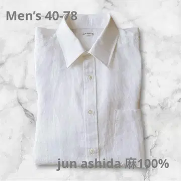 [ 미사용 ] jun ashida 화이트 린넨 와이셔츠 40-78