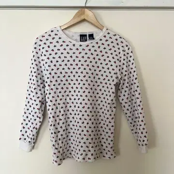 GAP 꽃무늬 긴팔 리브 상의 서멀