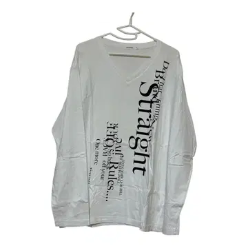 [ 새상품 미사용 ] V넥 긴팔 T셔츠 화이트와 블랙 2장 세트