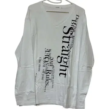 [ 새상품 미사용 ] V넥 긴팔 T셔츠 화이트와 블랙 2장 세트