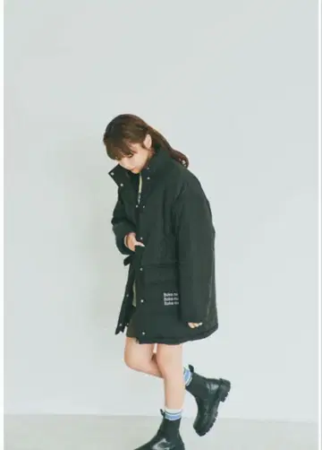 bokanii 스탠드넥 블루종 다운 블랙