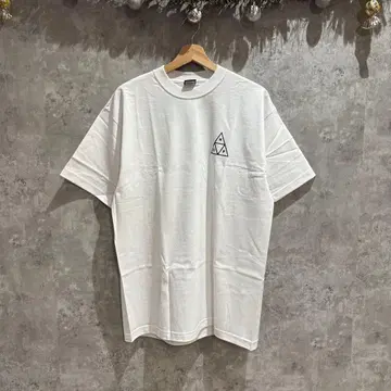 미사용 새상품 HUF 하프 T셔츠 트라이앵글 로고 프린트 L 사이즈