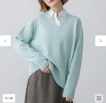 23구 [ VERY 12월호 게재 ] 캐시미어 블렌드 V넥 니트