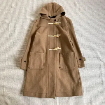 blue willow 블루위로 베이지 더플 코트 후드 부착