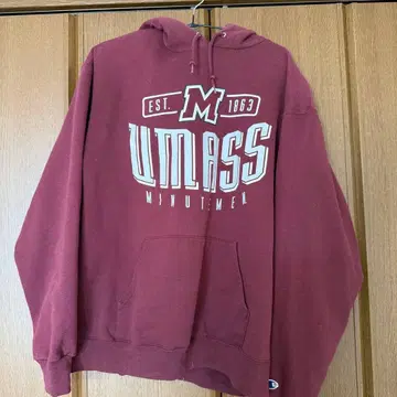 Champion UMASS 플리스 후드티 L 사이즈