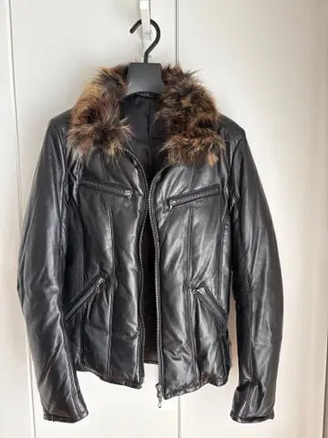 새상품급 SHELLAC 블랙 가죽 자켓 양가죽 48 정가 12만