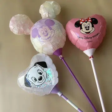 손잡이 벌룬 3개 세트 디즈니